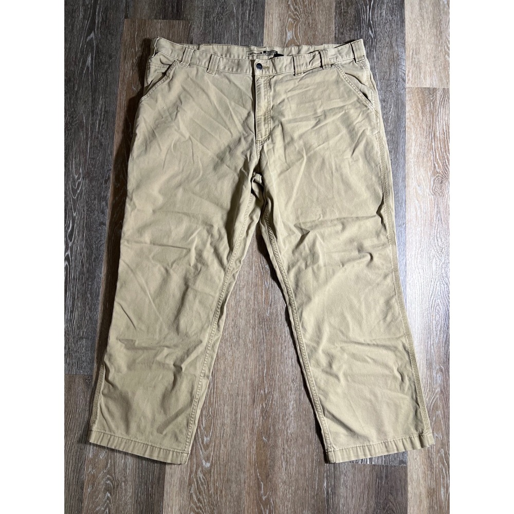 Carhartt Mens Relaxed Fit Canvas Work Pants Khaki Tan 44x30 Utility Carpenter